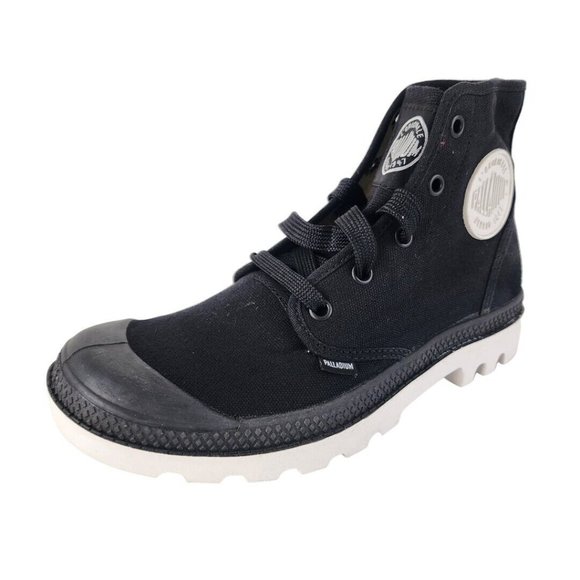 Palladium Other - Palladium Blanc Hi Black Outdoor Hiking Canva 5 Men = 6.5 Women